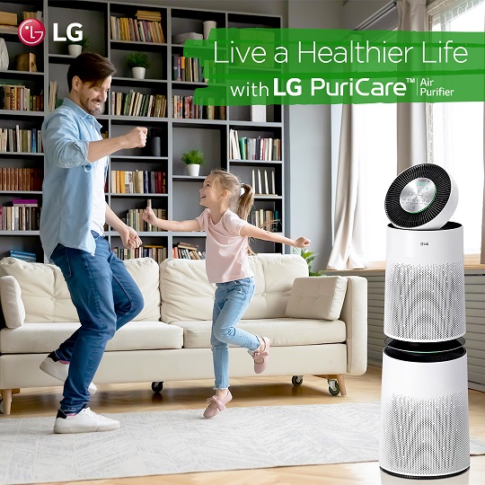 "إل جي" تقدم PuriCare 360 أفضل جهاز لتنقية الهواء في المنزل